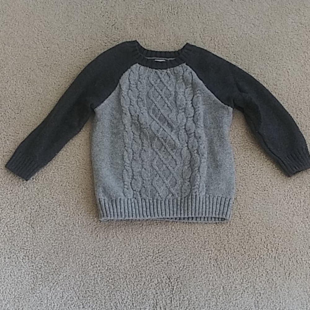 Gymboree boys gray and blue sweater